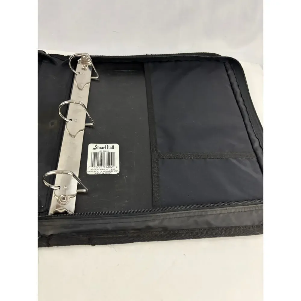 VTG Looney Tunes Binder Stuart Hall Black 3 Ring Bugs Bunny‎ Taz Daffy Duck 90s